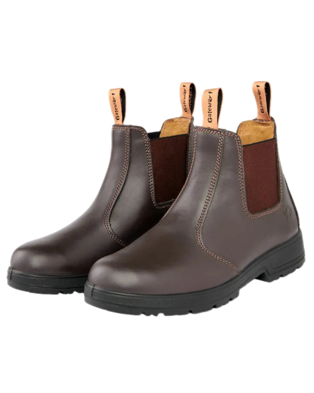 Coffee Coloured Gateway1 SD 6" Pull-on Chelsea Boots on white background