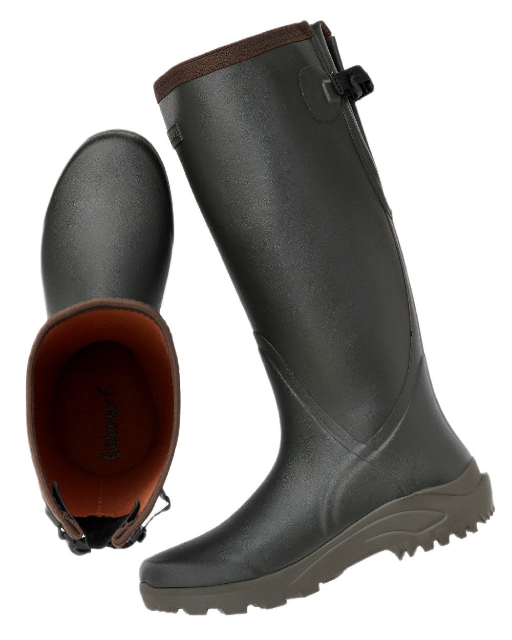 Khaki Coloured Gateway1 Sportsman II 18" Wellingtons on white background