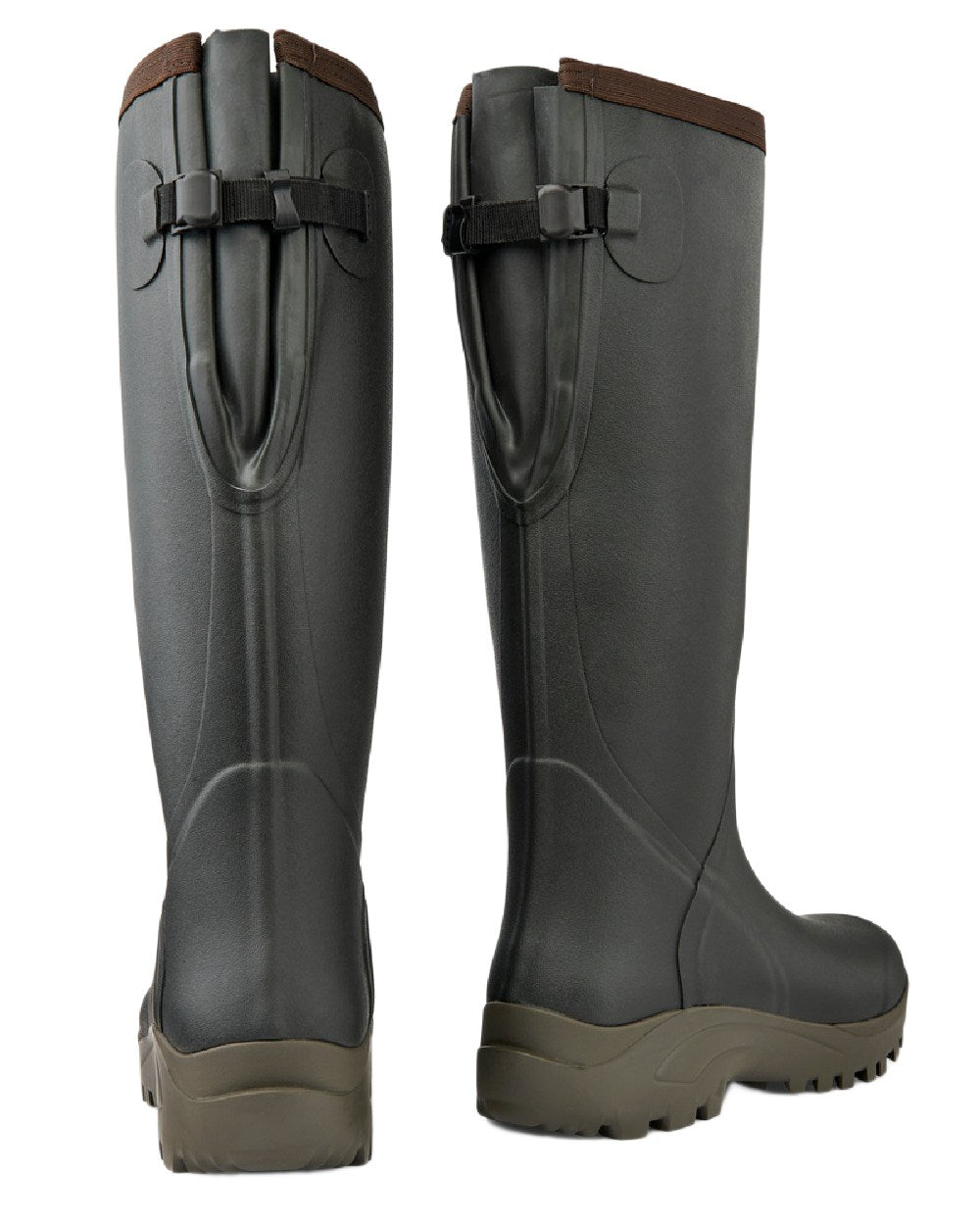 Khaki Coloured Gateway1 Sportsman II Lady 17" Wellingtons on white background