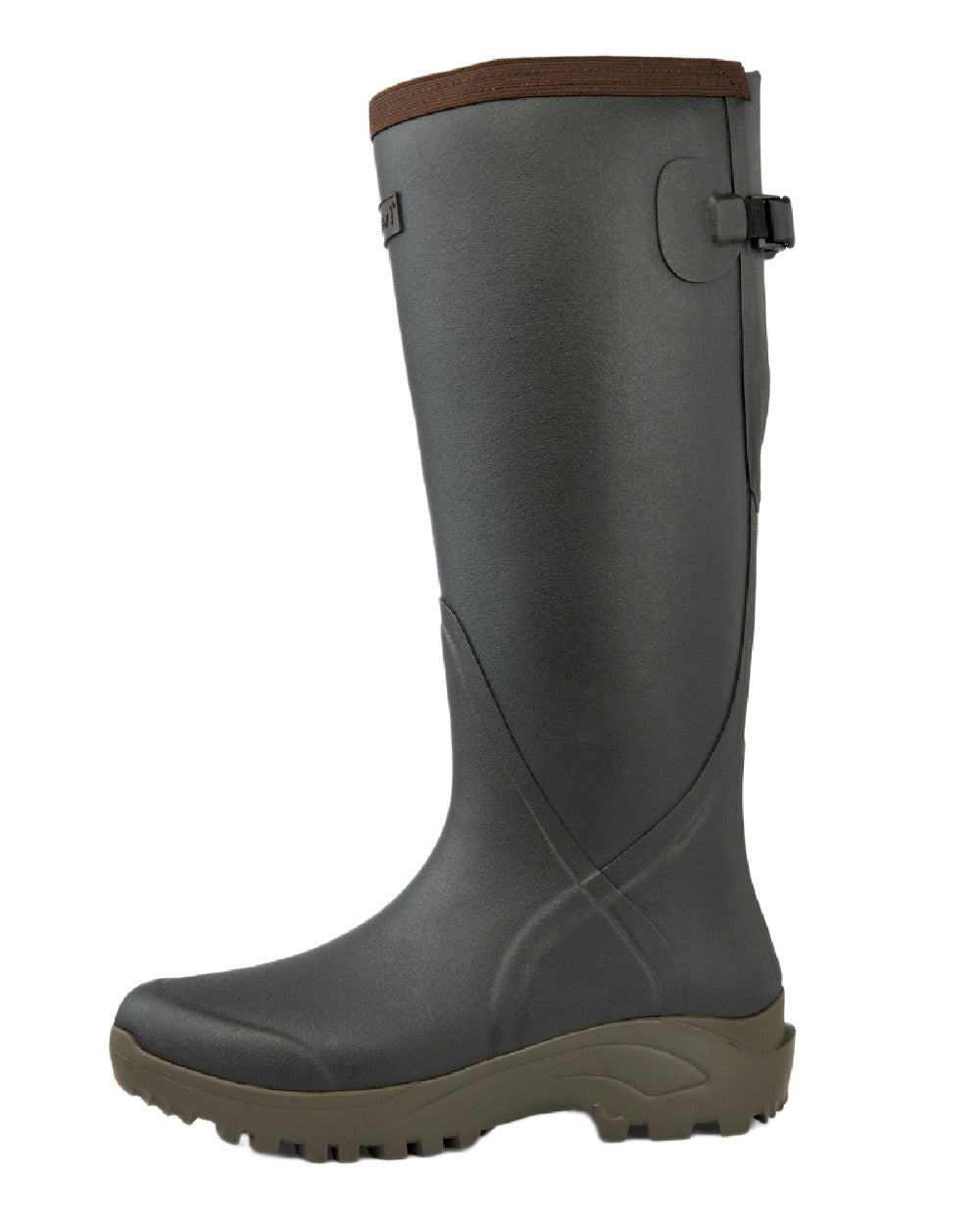 Khaki Coloured Gateway1 Sportsman II Lady 17" Wellingtons on white background