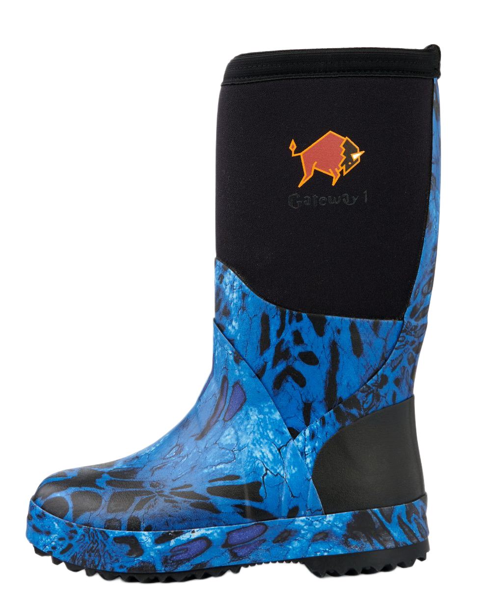 Prym1 Shore Line Blue Coloured Gateway1 Wetland Master Kids 12 7mm Wellingtons on white background