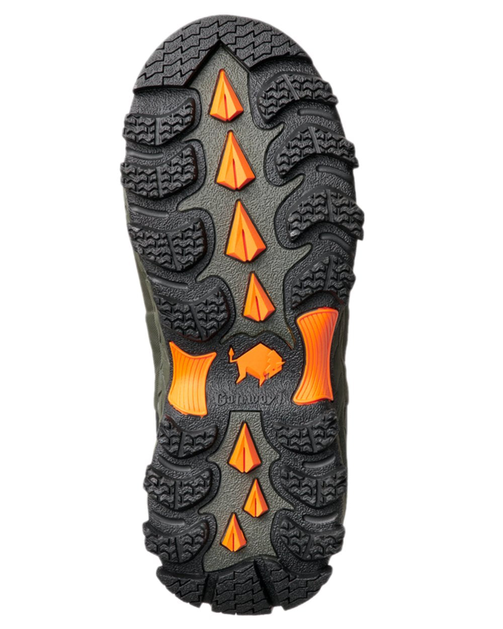 Dark Green Coloured Gateway1 Woodbeater 18" 7mm Side Zip Wellingtons on white background