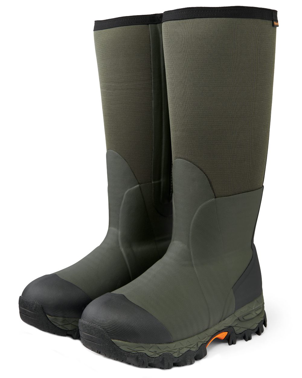 Dark Green Coloured Gateway1 Woodbeater 18" 7mm Side Zip Wellingtons on white background