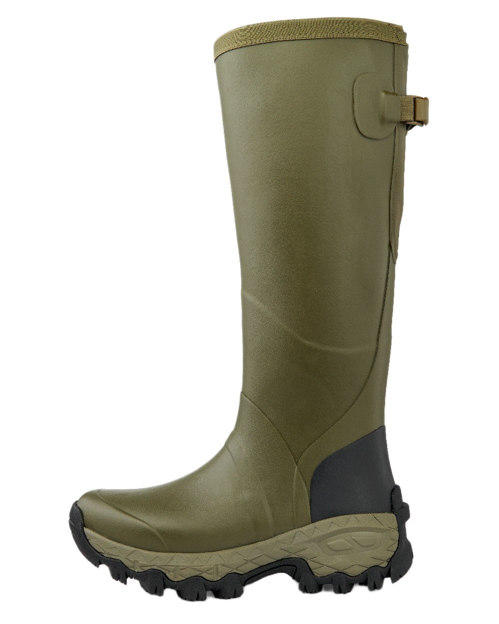 Olive Coloured Gateway1 Woodstalker Lady 17" Wellingtons on white background