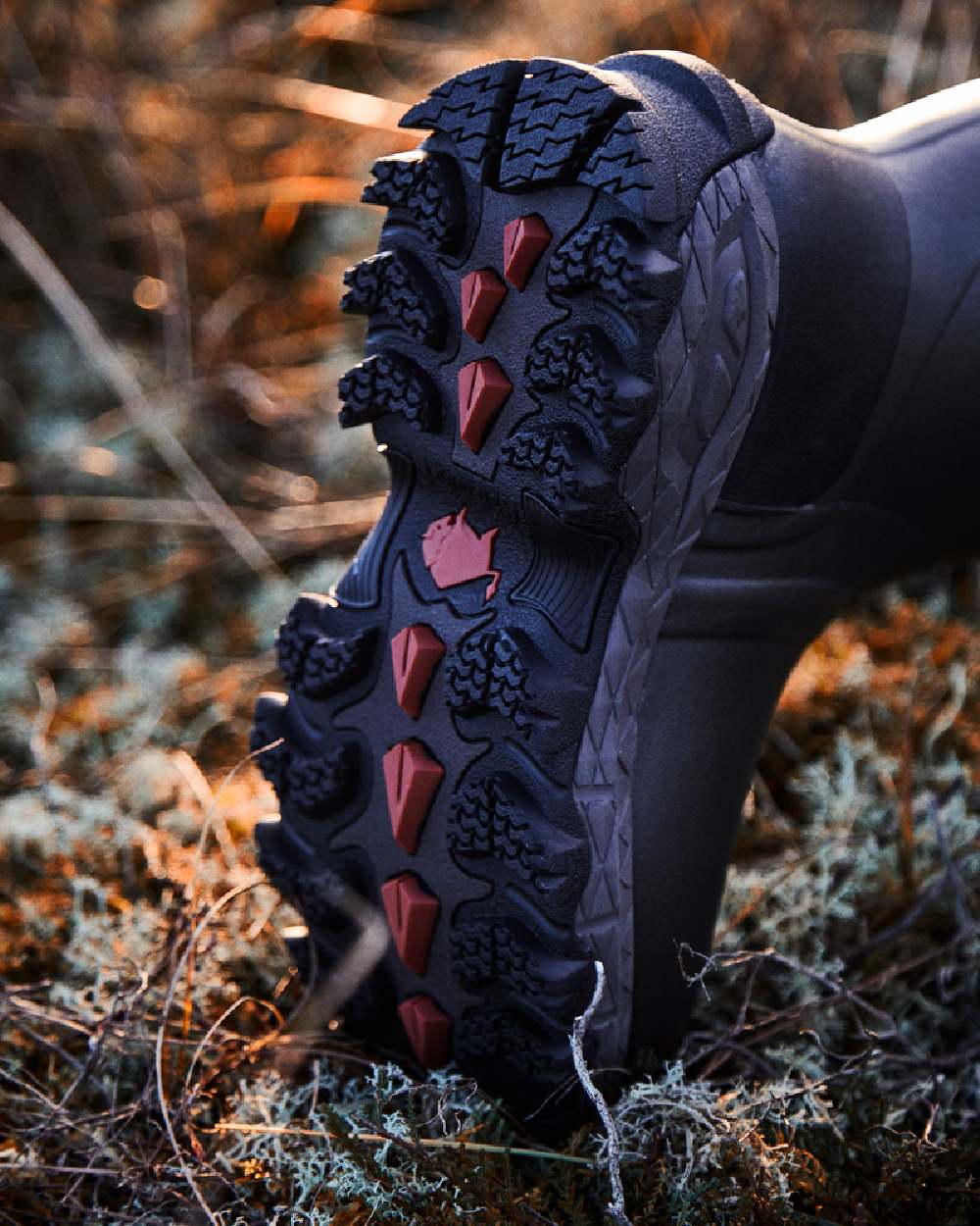 Dark Brown coloured Gateway1 Woodwalker Lady 17" 4mm Wellingtons on outdoor background