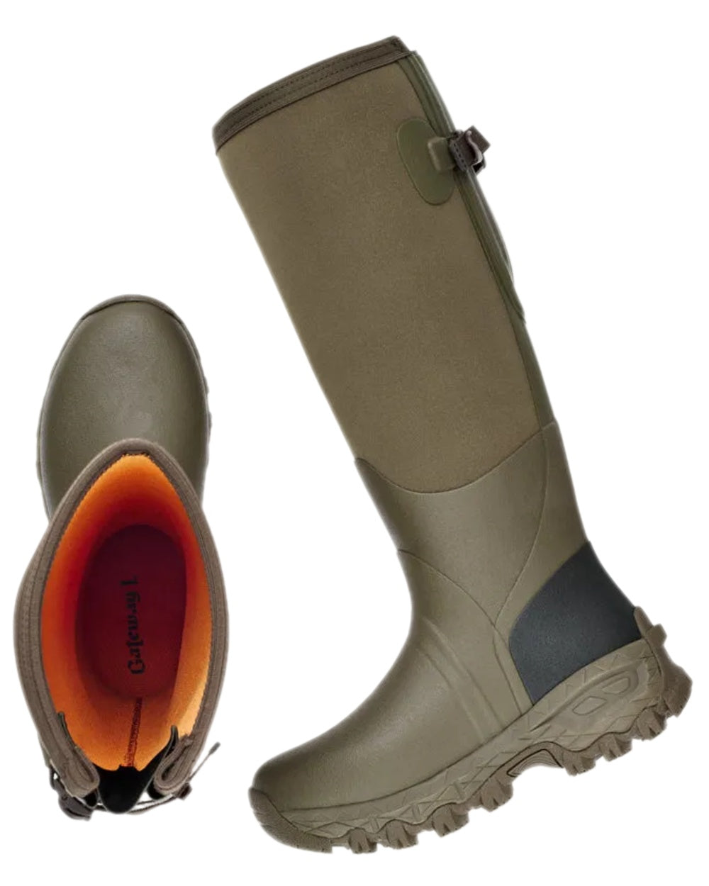 Walnut coloured Gateway1 Woodwalker Lady 17" 4mm Wellingtons on White background