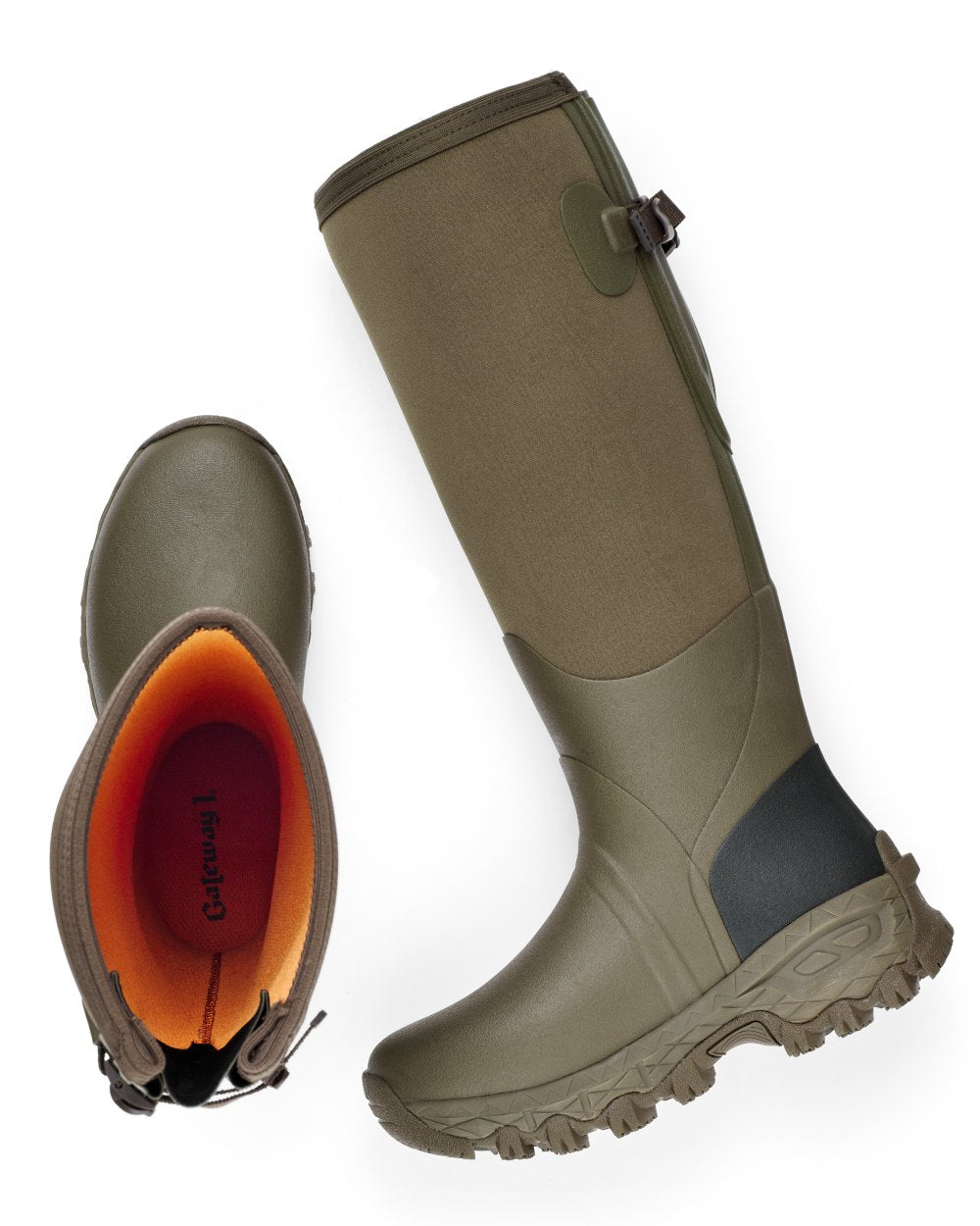 Walnut coloured Gateway1 Woodwalker Lady 17" 4mm Wellingtons on White background