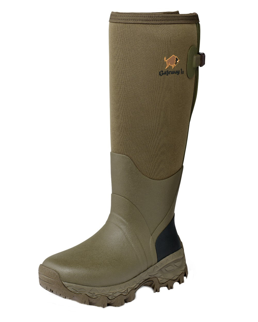 Walnut coloured Gateway1 Woodwalker Lady 17" 4mm Wellingtons on White background