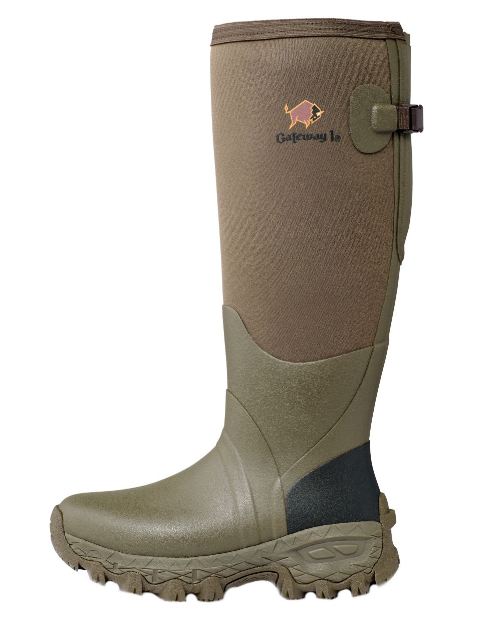 Walnut coloured Gateway1 Woodwalker Lady 17" 4mm Wellingtons on White background