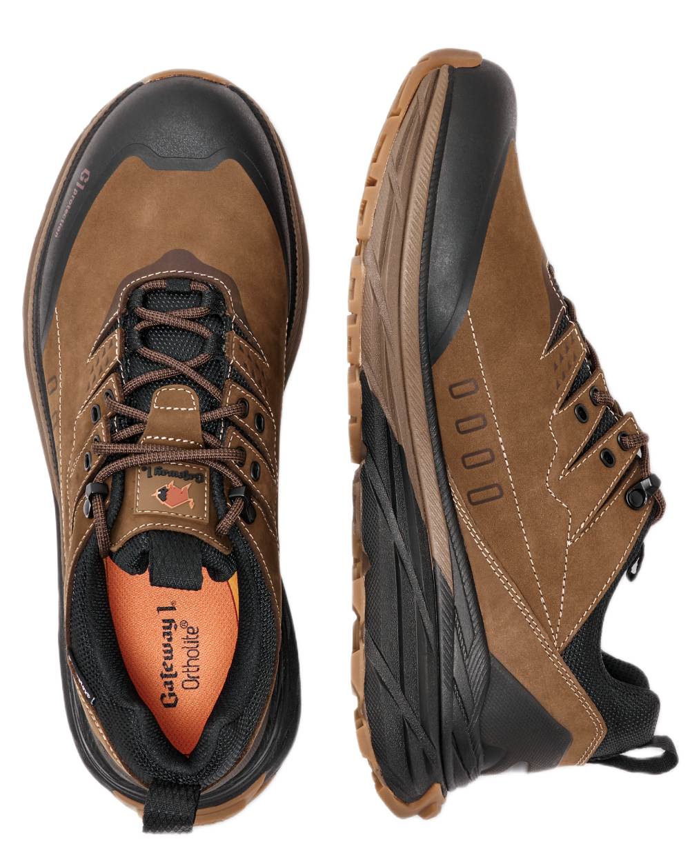 Coffee coloured Gateway1 Nimbo 3" Hiking Shoes on white background