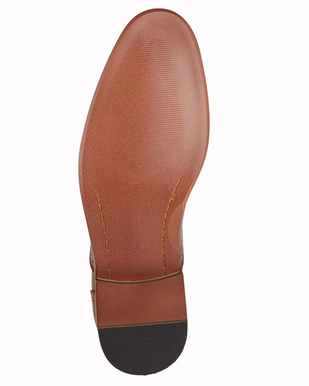 Dark Brown coloured Goor Mens Leather Capped Lace Oxford Brogue Shoes on white background