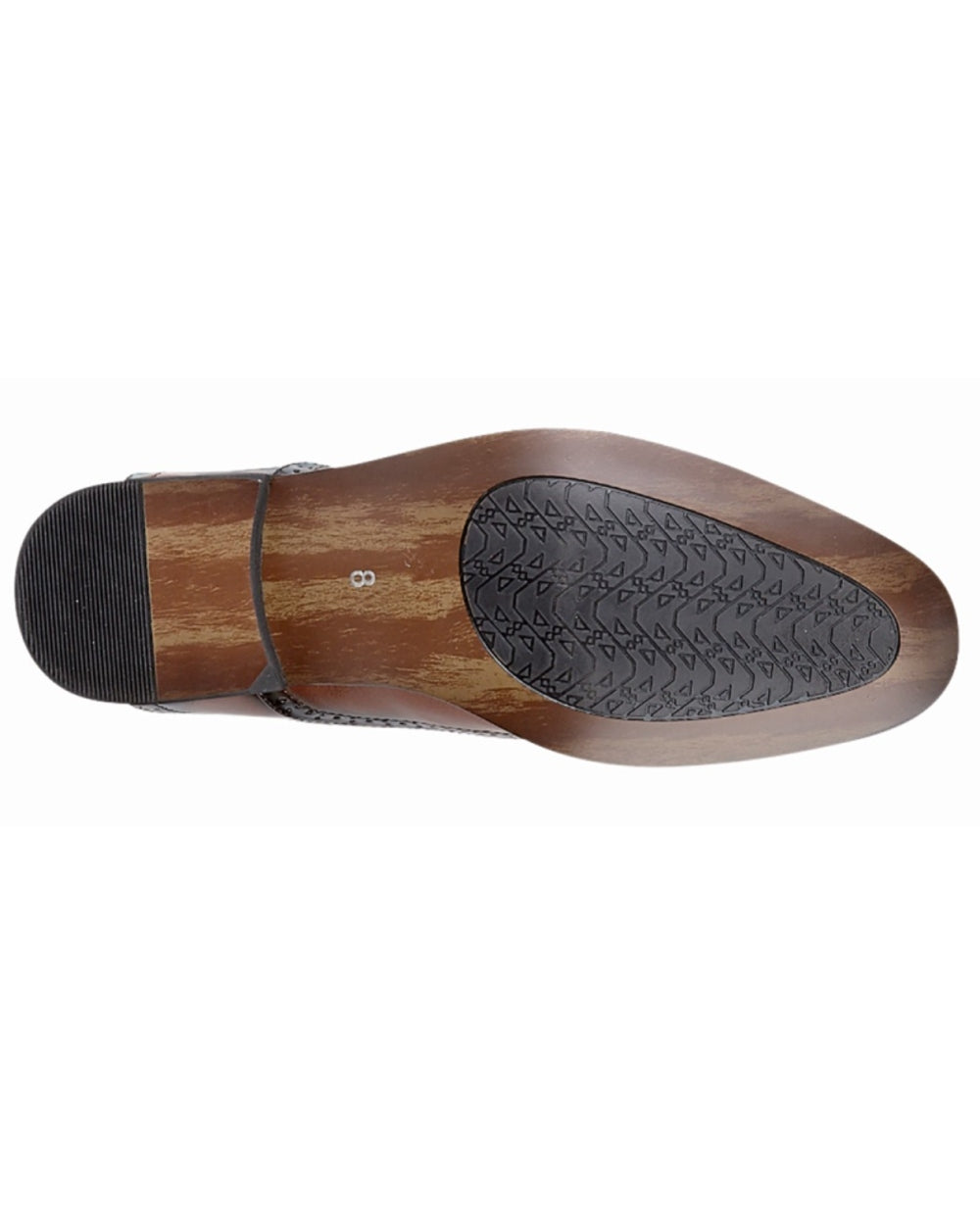 Black coloured Goor Mens PU 5 Eye Brogue Oxford Shoes on white background