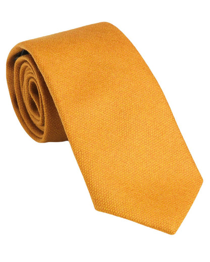 Gorse Coloured Laksen Celtic Tweed Tie On A White Background 