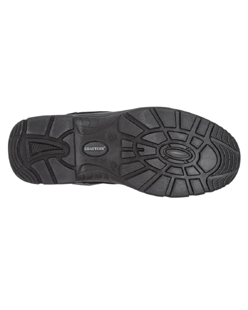 Black coloured Grafters Mens Real Suede Hiker Type Safety Ankle Boots on white background