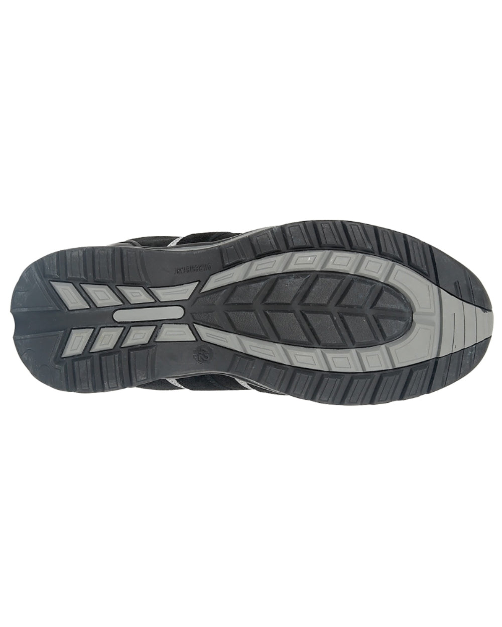 Black Grey coloured Grafters Safety Toe Cap Trainer Shoes on white background