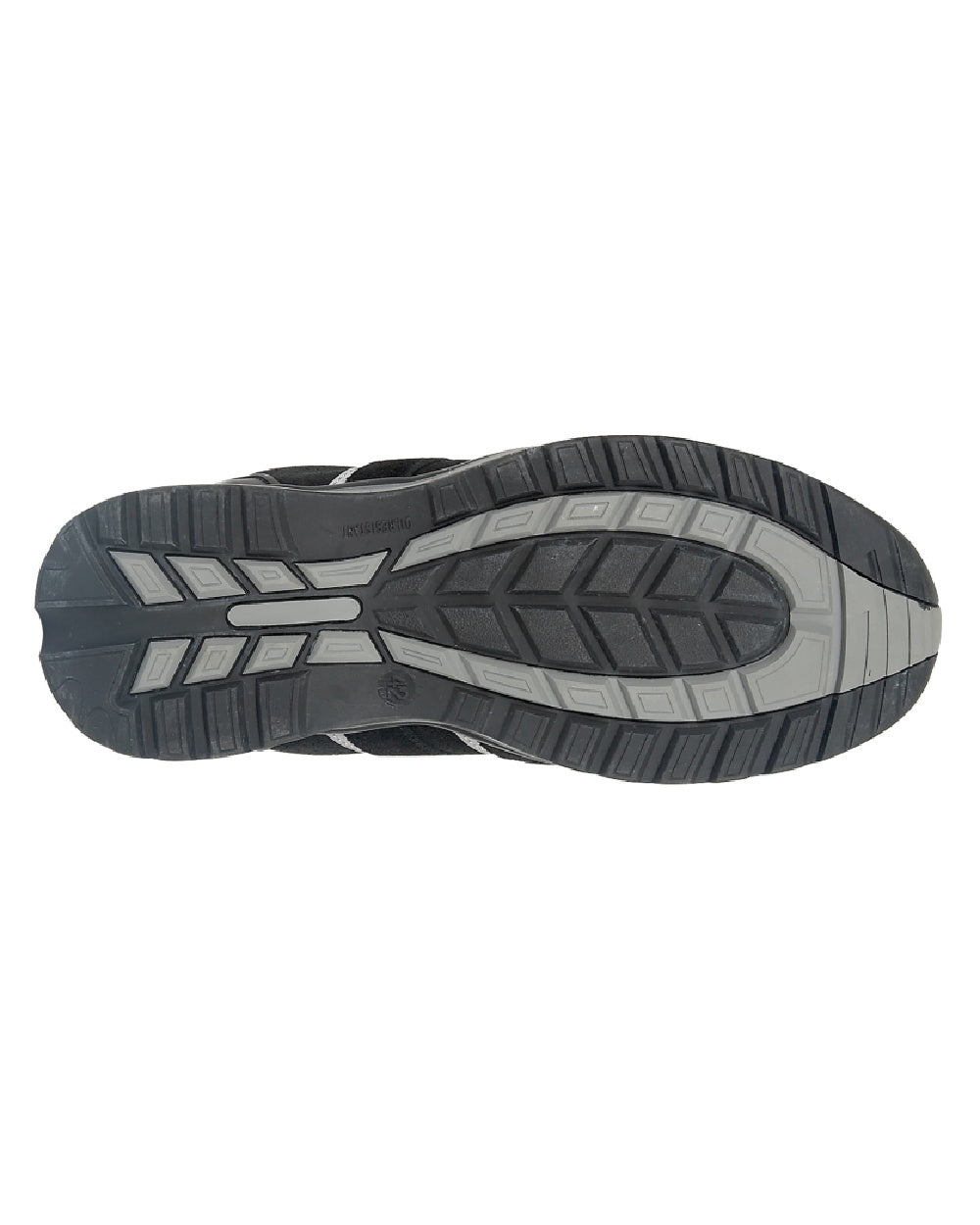 Black Grey coloured Grafters Safety Toe Cap Trainer Shoes on white background