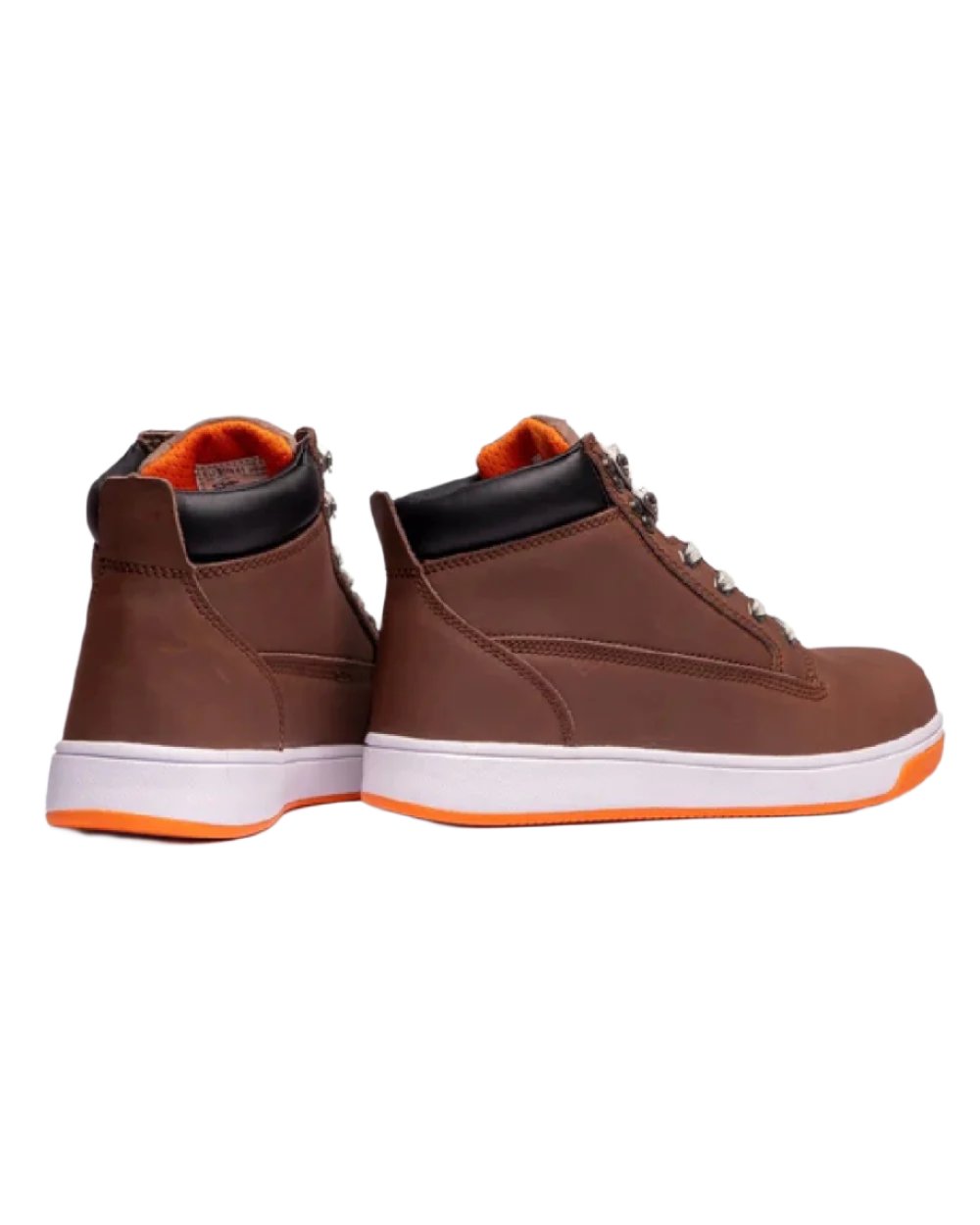 Brown coloured Grafters Safety Trainer Boots on white ackground