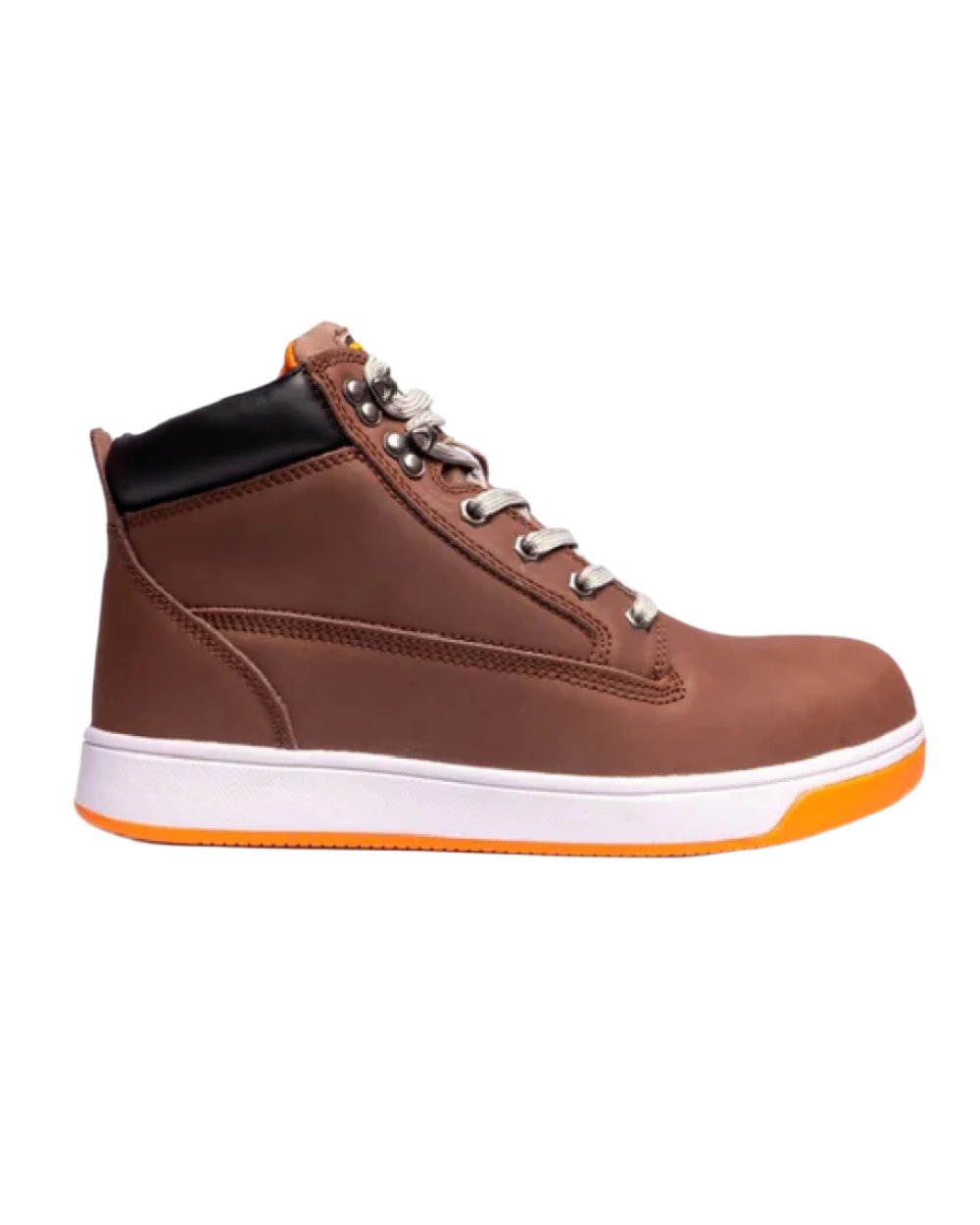 Brown coloured Grafters Safety Trainer Boots on white ackground