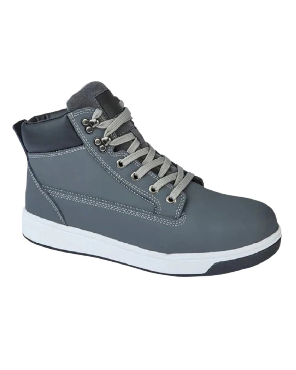 Grey coloured Grafters Safety Trainer Boots on white ackground