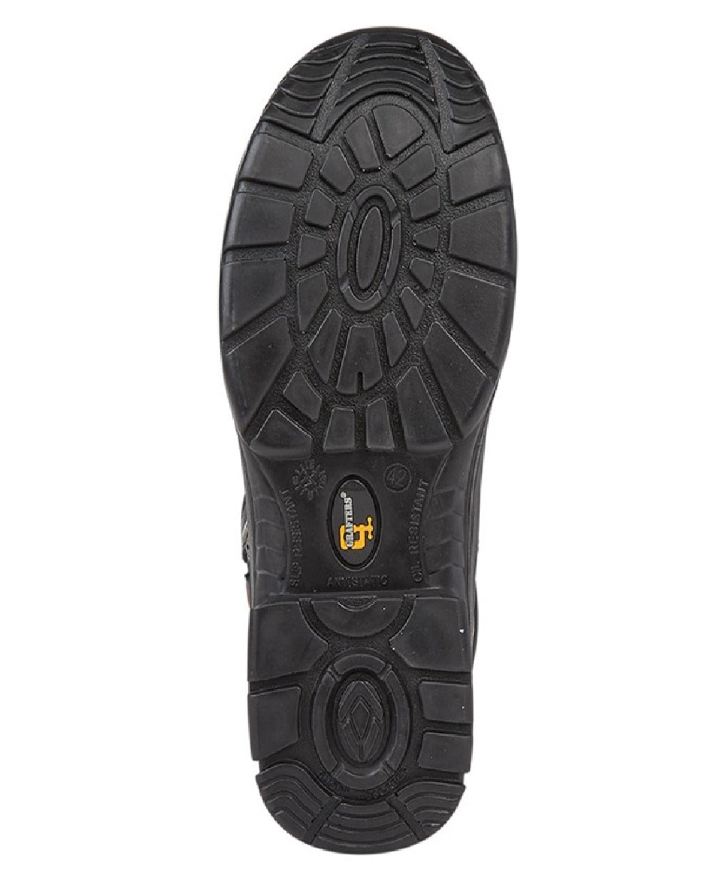 Black coloured Grafters Super Wide EEEE Fitting 4 Eyelet Safety Shoes on white background