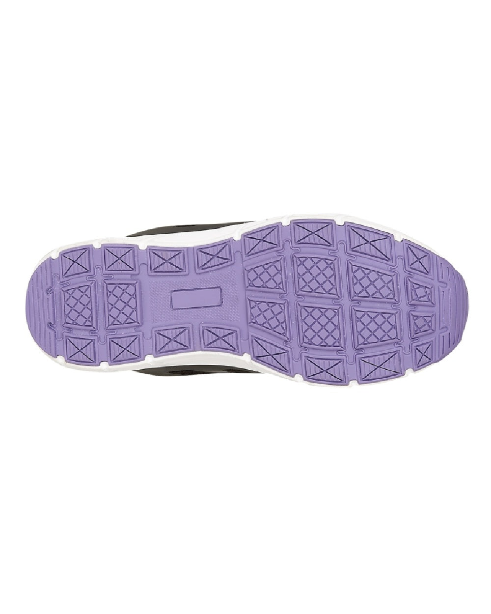 Black Lilac coloured Grafters Womens Black Nylon Mesh Safety Trainer Shoes on white background