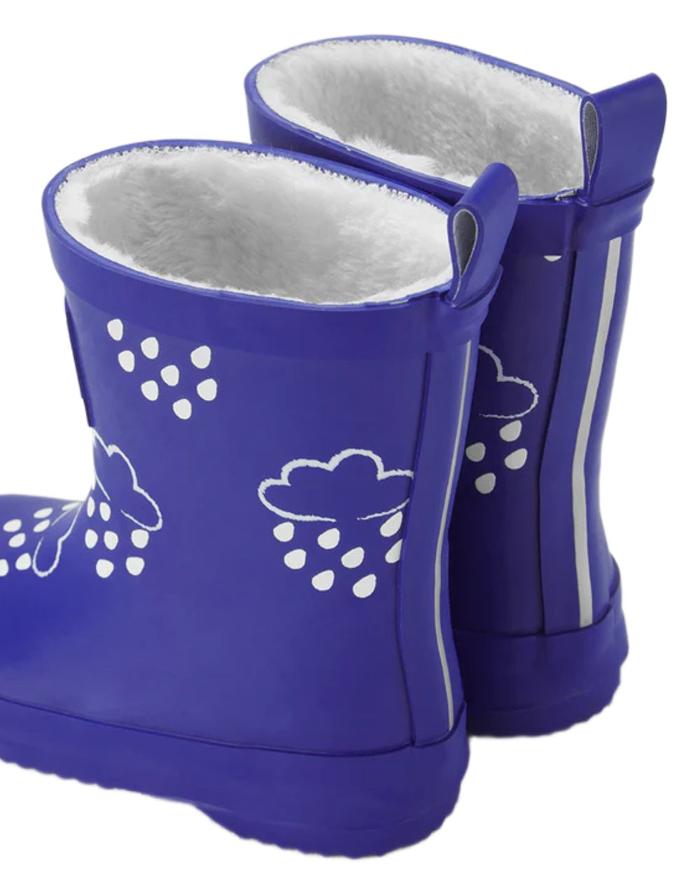 Inky Blue coloured Grass & Air Childrens Colour-Changing Wellies on white background