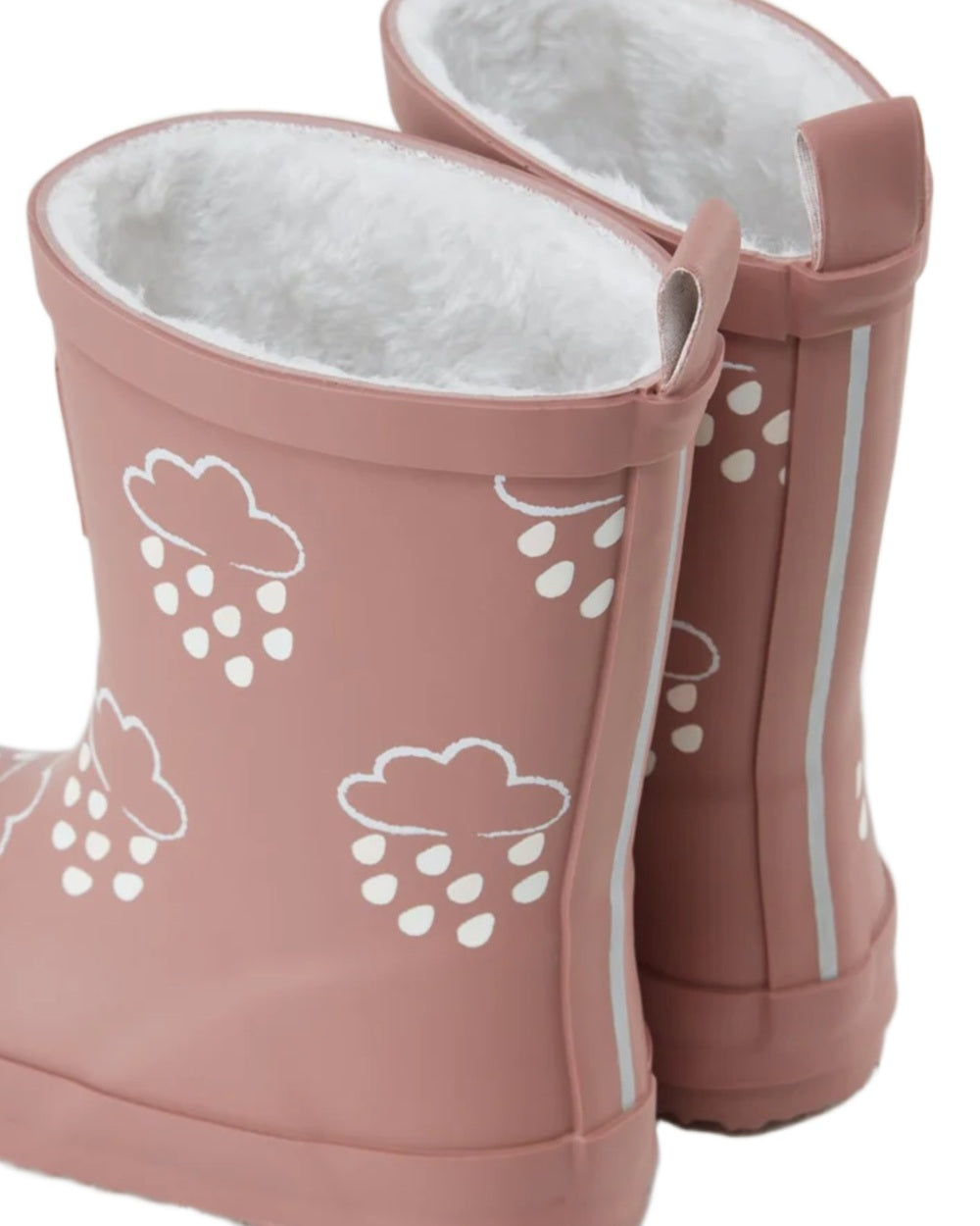 Rose coloured Grass & Air Childrens Colour-Changing Wellies on white background