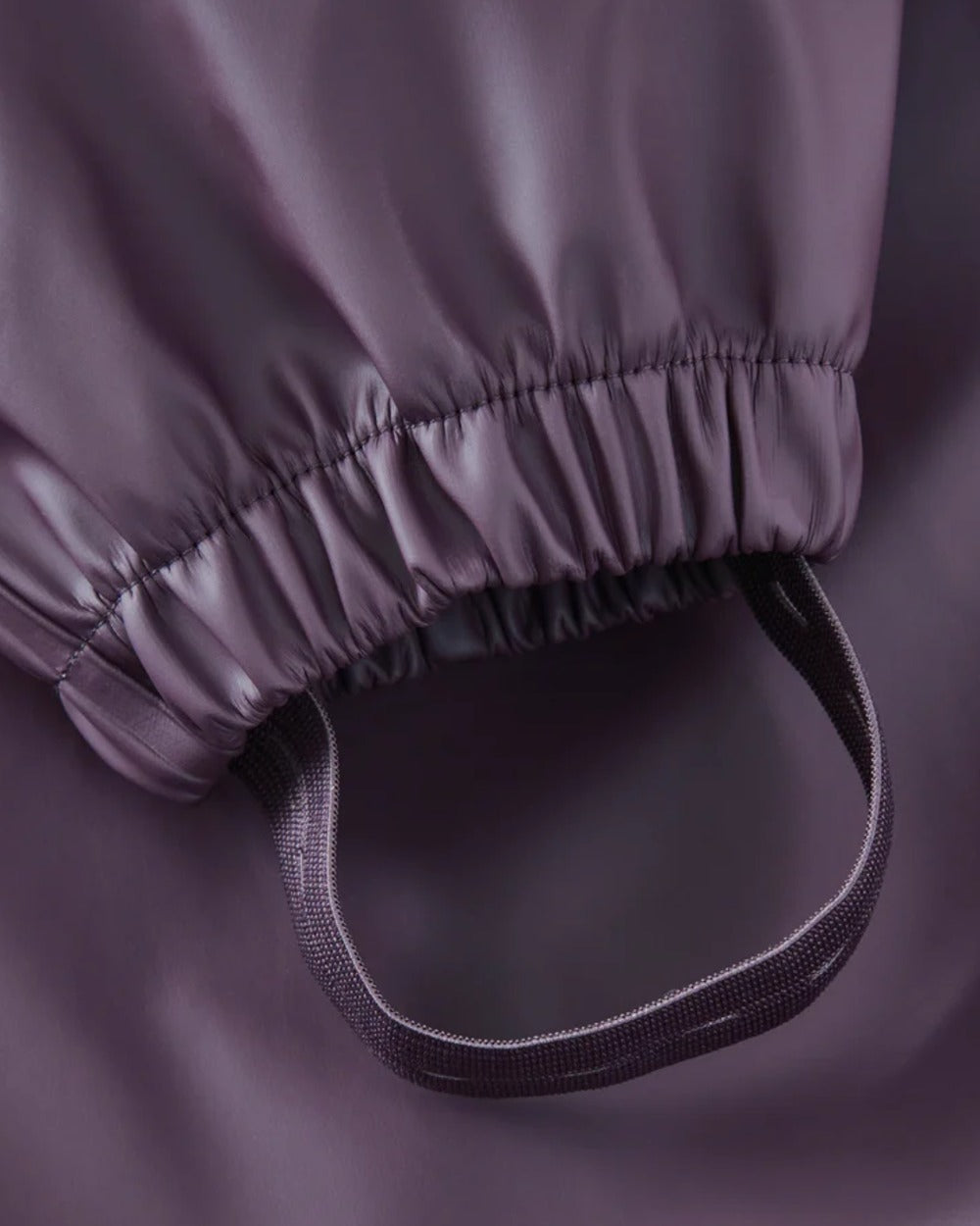 Amethyst Purple coloured Grass & Air Childrens Rainster Waterproof Dungaree on white background