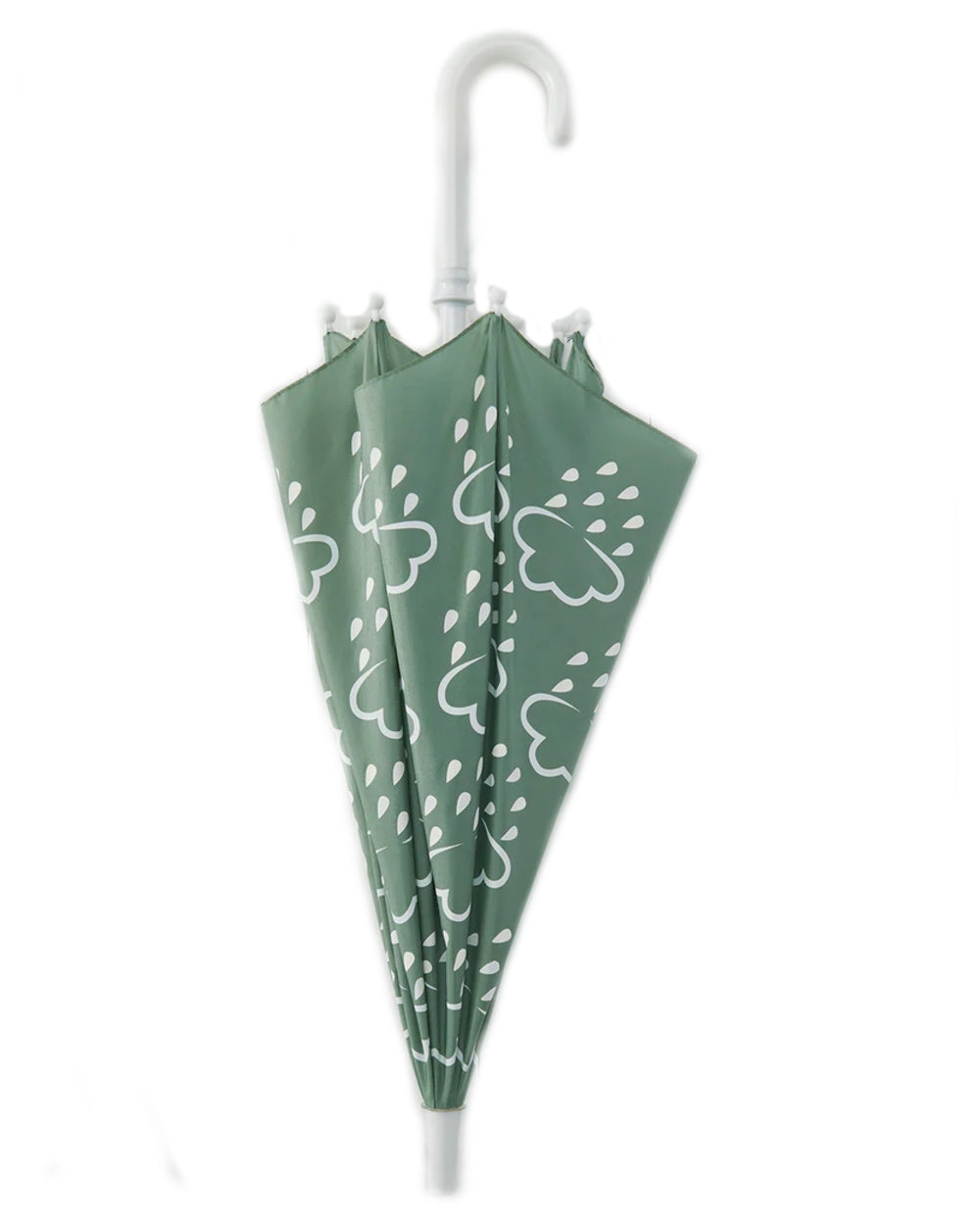 Khaki Green coloured Grass & Air Little Kids Colour-Revealing Umbrella on white background