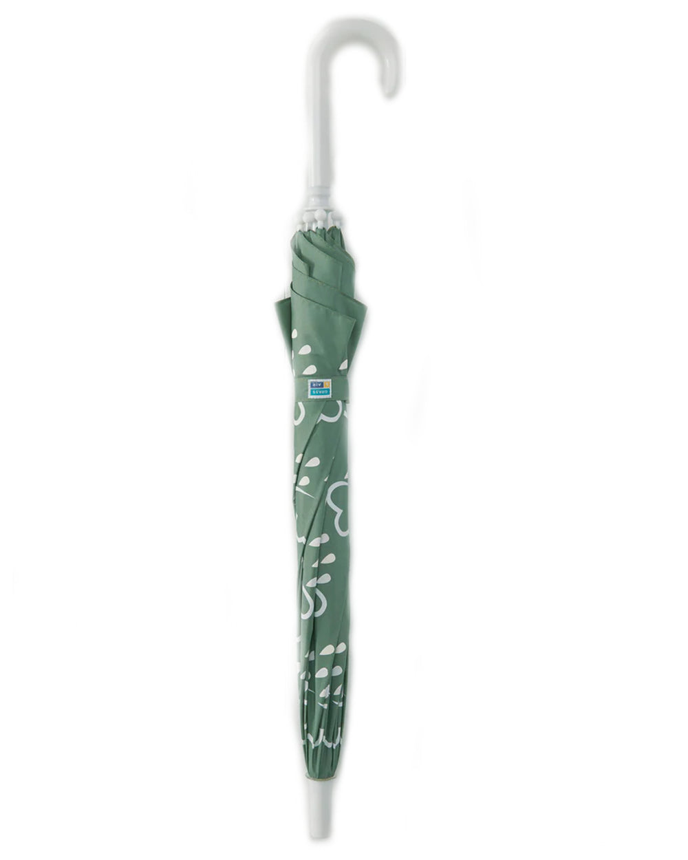 Khaki Green coloured Grass & Air Little Kids Colour-Revealing Umbrella on white background