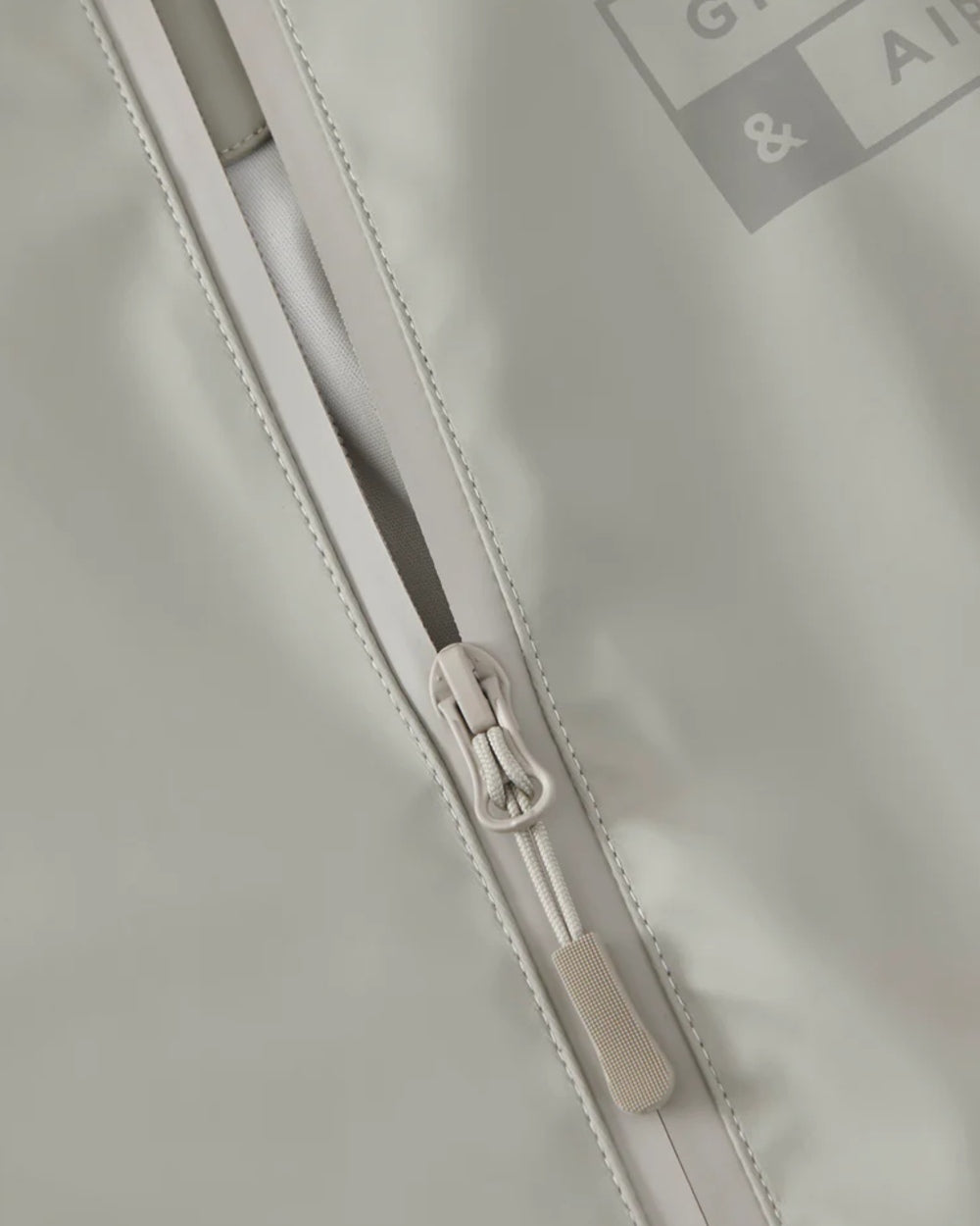 Geothermal Grey coloured Grass & Air Childrens Puddle Suit on white background