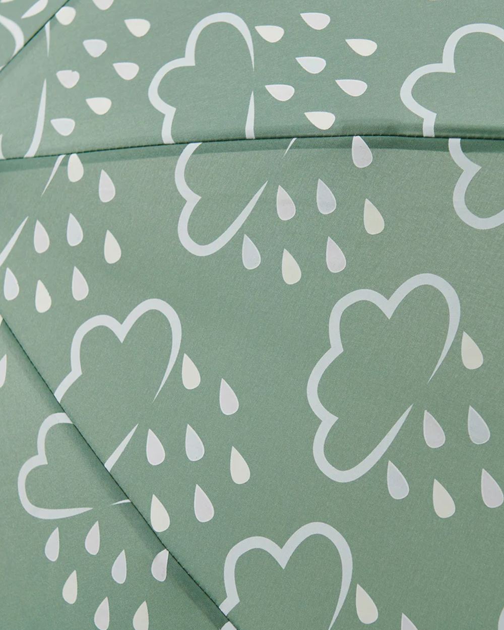 Khaki Green coloured Grass & Air Little Kids Colour-Revealing Umbrella on white background