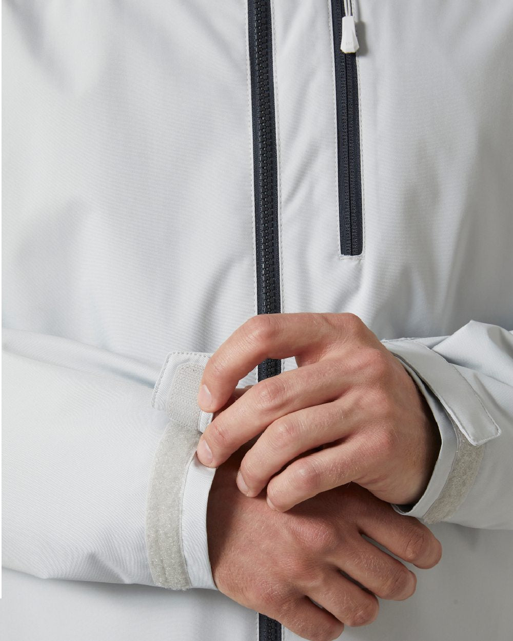 Grey Fog Coloured Helly Hansen Mens Crew Midlayer Jacket 2 On A White Background