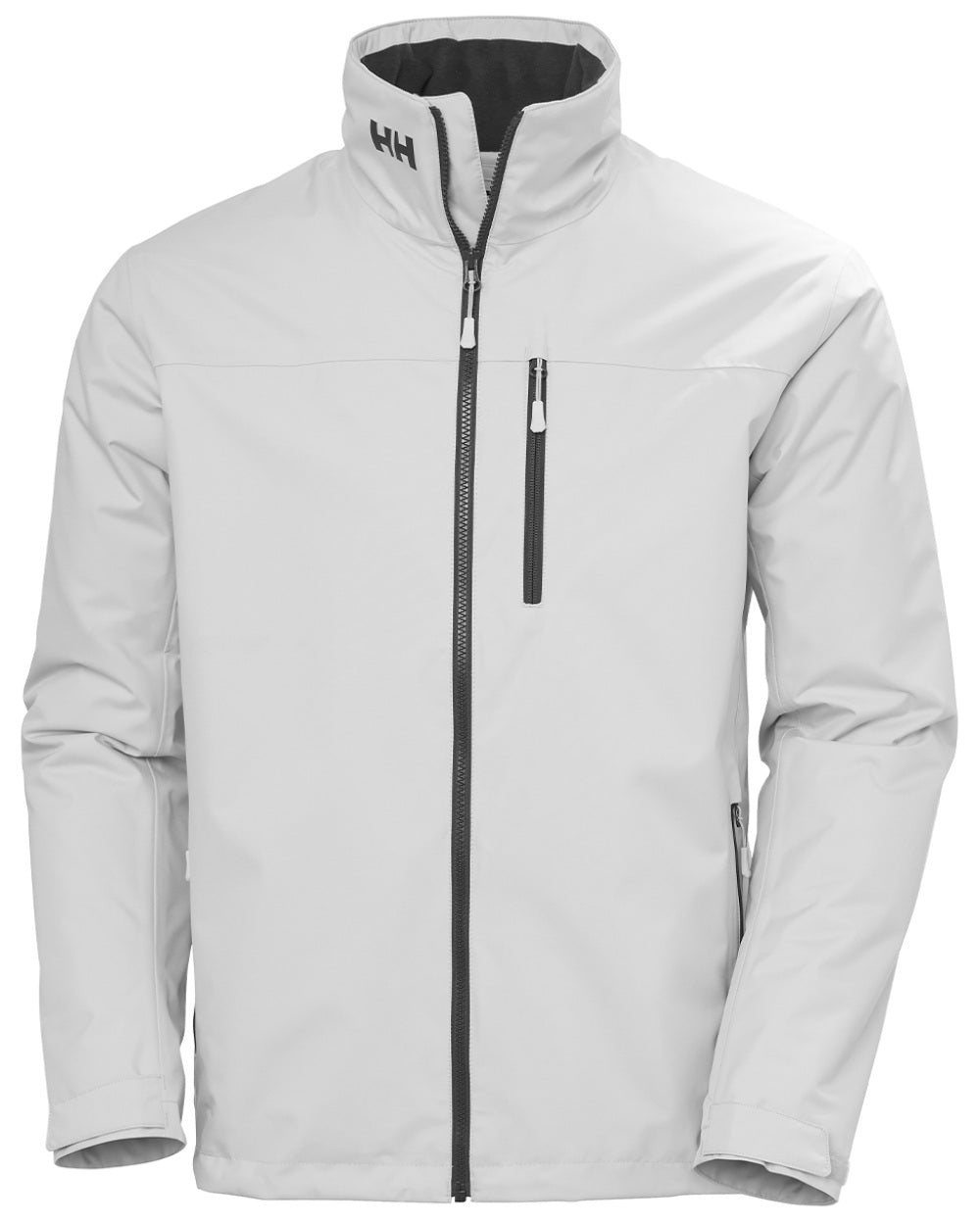 Grey Fog Coloured Helly Hansen Mens Crew Midlayer Jacket 2 On A White Background