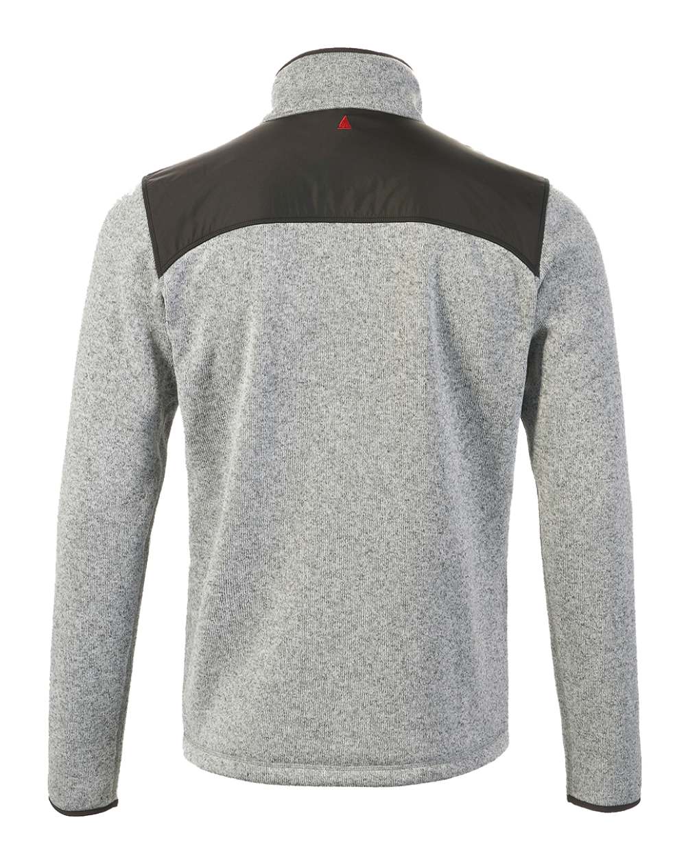 Grey Melange Coloured Musto Mens Knitted Fleece On A White Background