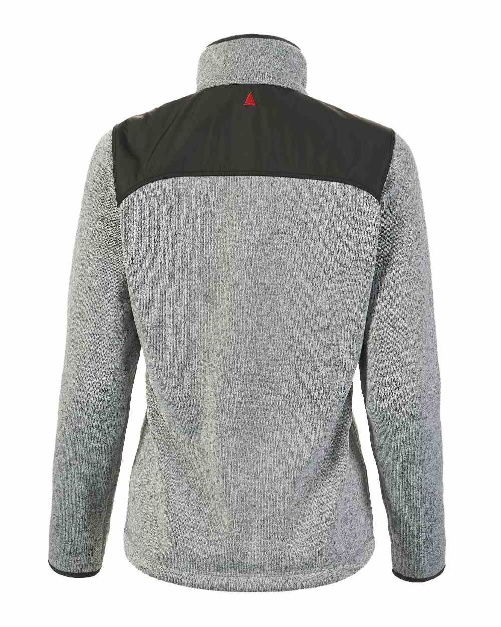 Grey Melange Coloured Musto Womens Knitted Fleece On A White Background 