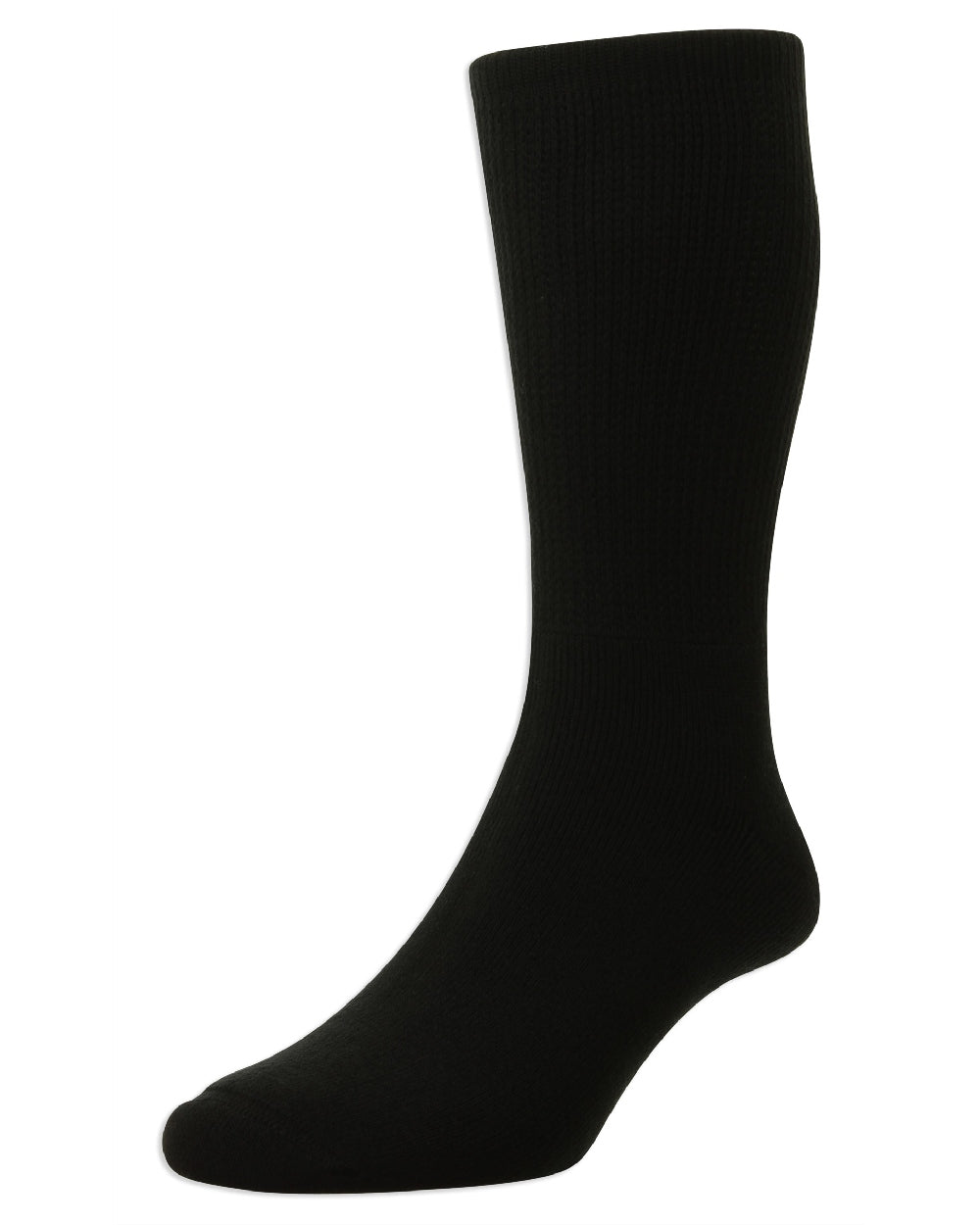 Black coloured HJ Hall Cotton Rich Diabetic Socks on white background