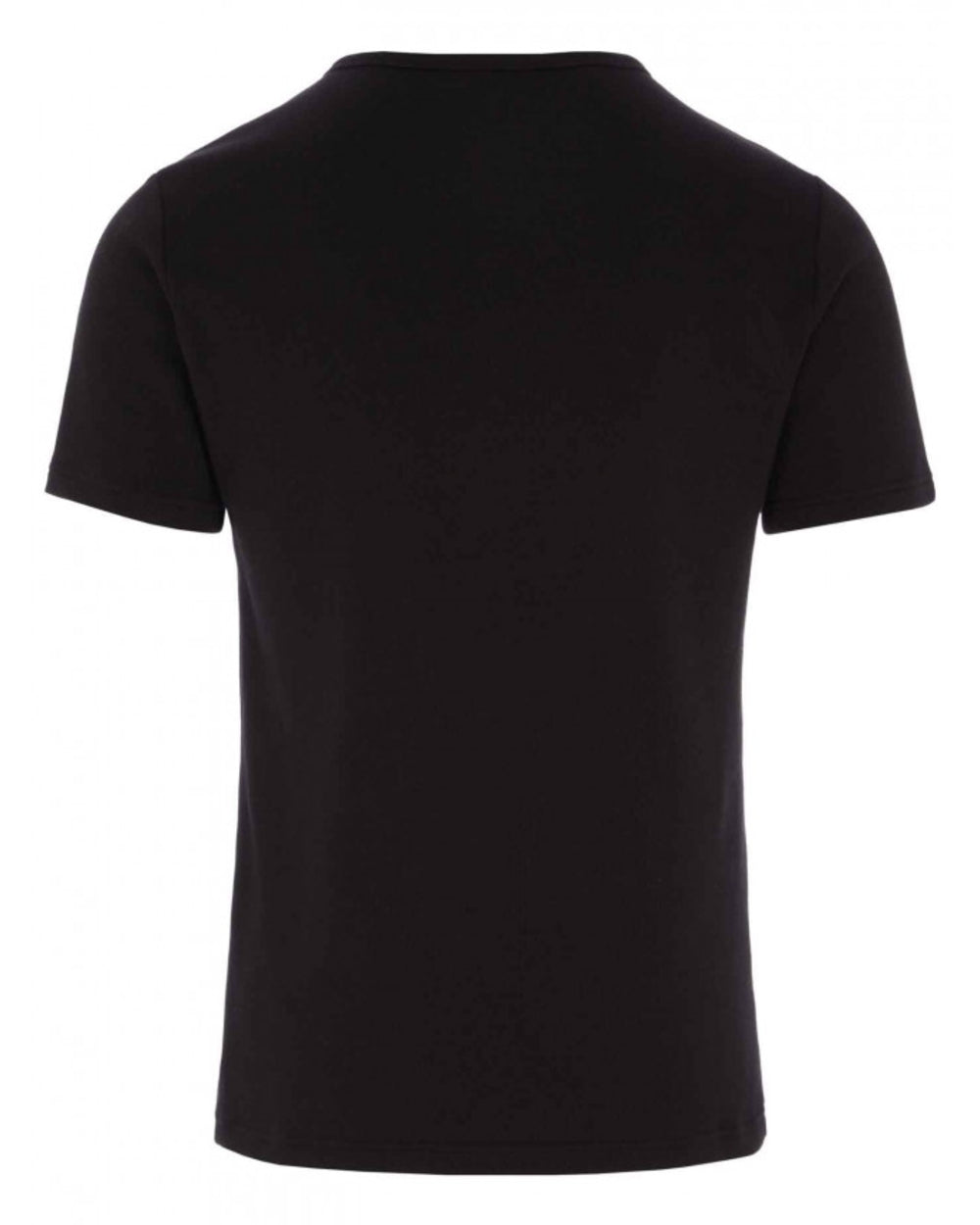 Black coloured HJ Hall Mens Cotton Rich Thermal T-shirt on white background