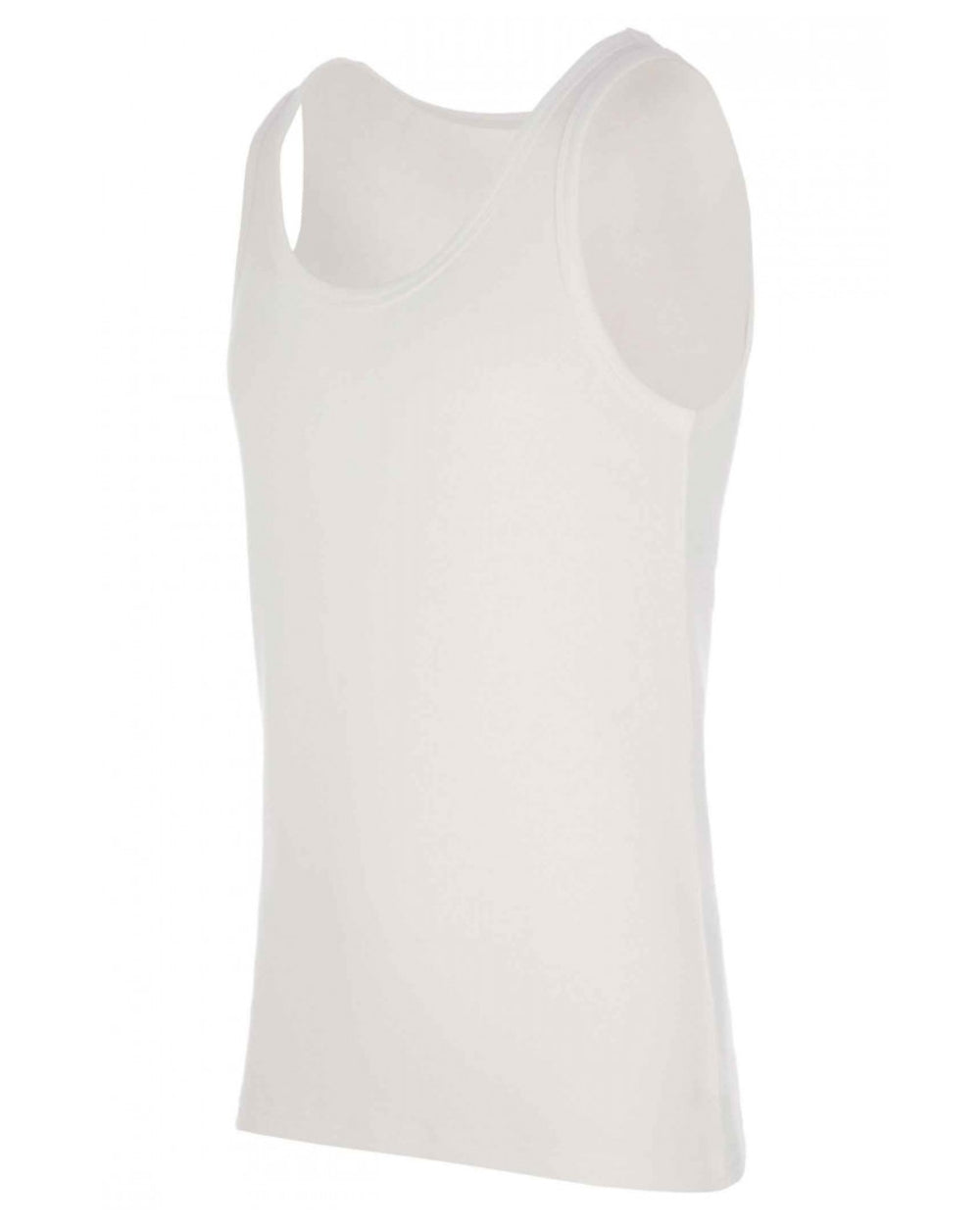 White coloured HJ Hall Mens Cotton Rich Thermal Vest Twin Pack on white background