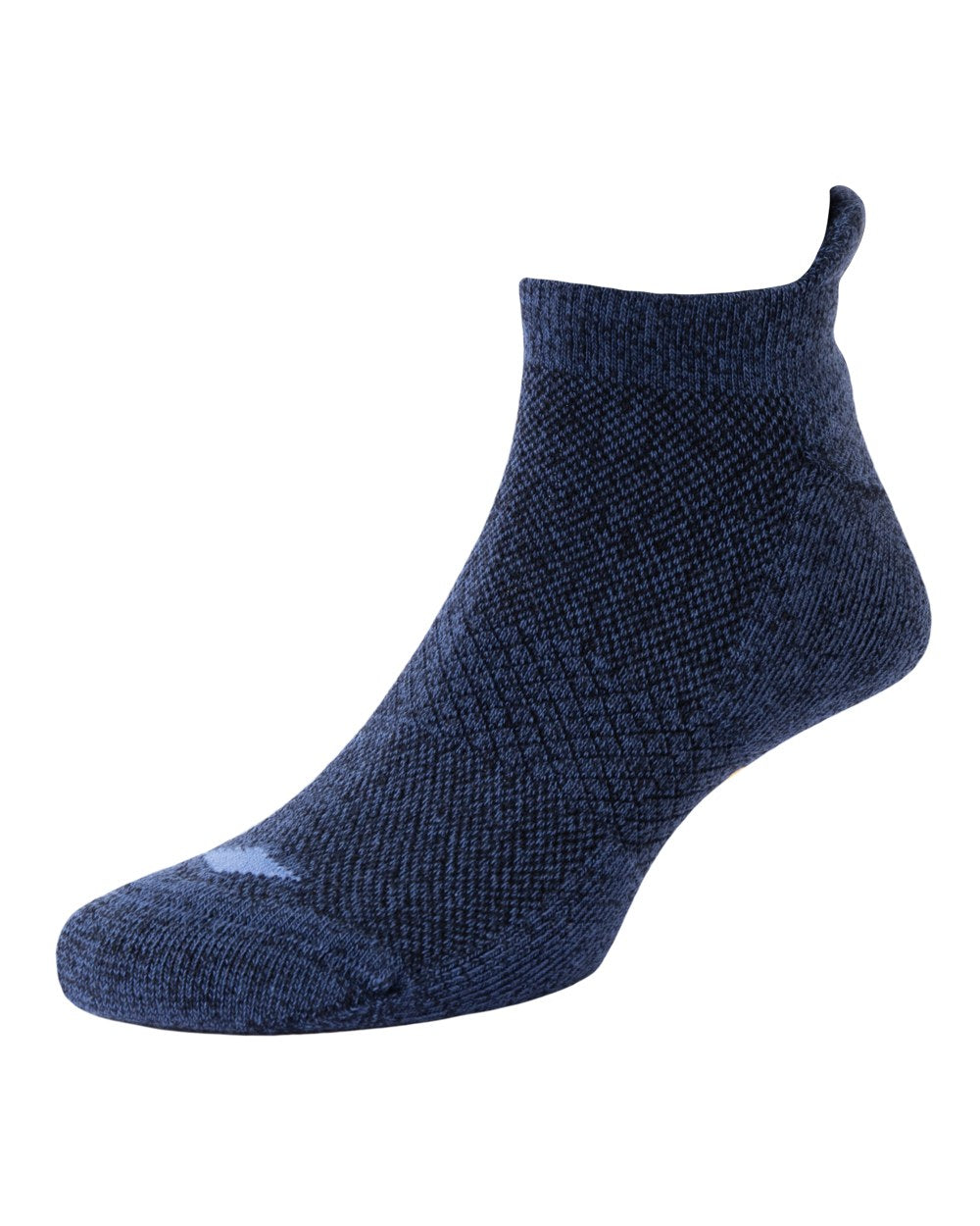 Navy coloured HJ Hall Technical Rambler Light Comfort Coolmax Fibre Cotton Trainer Socks on white background