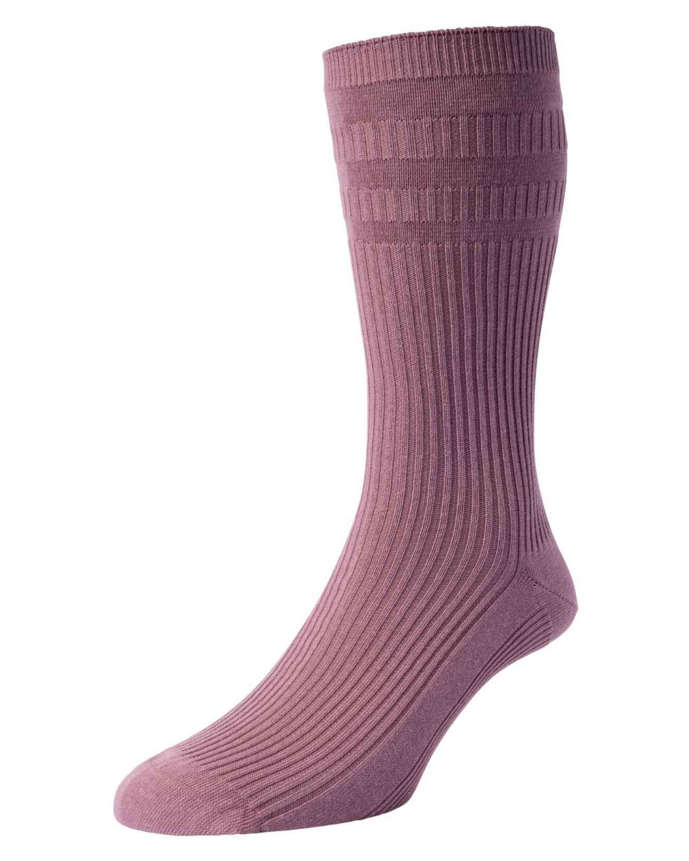 Pink coloured HJ Hall Womens Original Cotton Soft Top Socks on white background