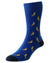 HJ Hall Fox Motif Mens Cotton Rich Socks in Cobalt #colour_cobalt