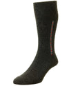 HJ Hall Fancy Panel Half Hose Socks in Charcoal #colour_charcoal