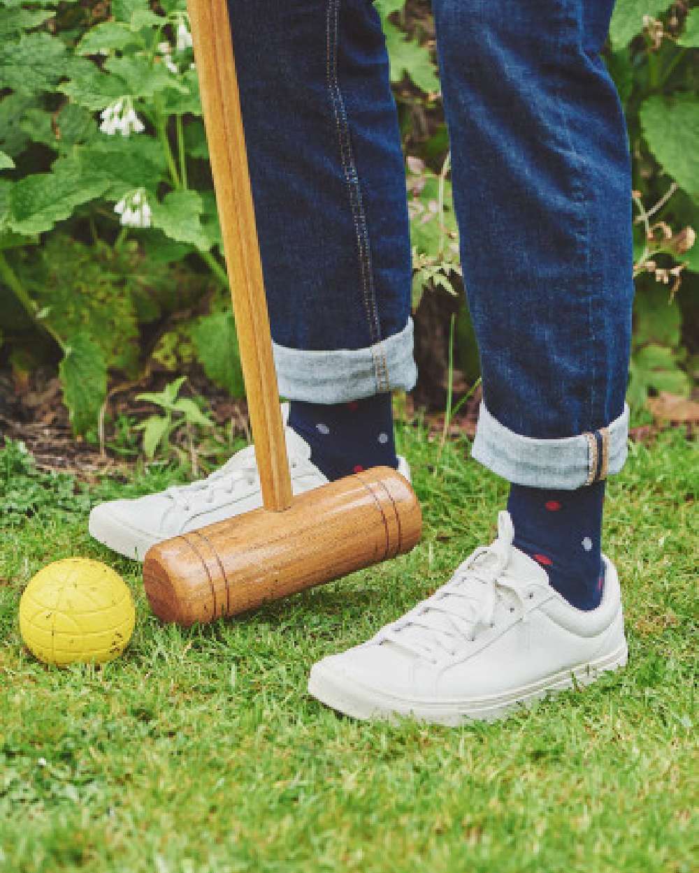 HJ Hall Multi Spot Comfort Top in Navy