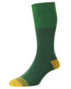HJ Hall Heel & Toe Stripe Comfort Top in Green #colour_green