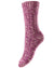 HJ Hall Womens Chunky Knit Wool & Cotton Blend Socks in Magenta Marl #colour_magenta-marl
