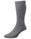 HJ Hall Cotton Extra Wide Softop Socks in Grey #colour_grey