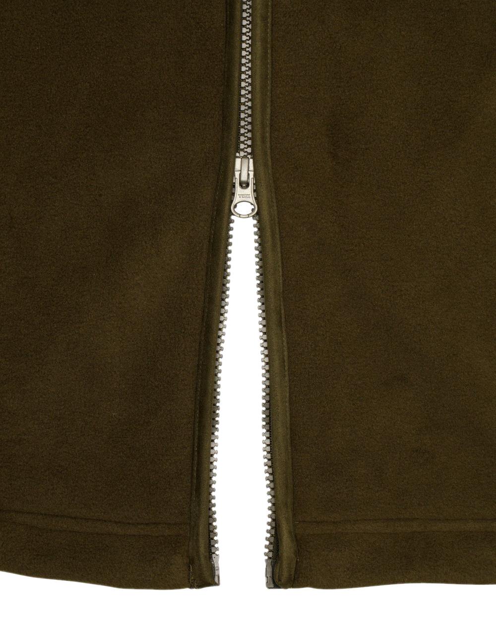 Fern Coloured Harehill Birtles Fleece Jacket on white background