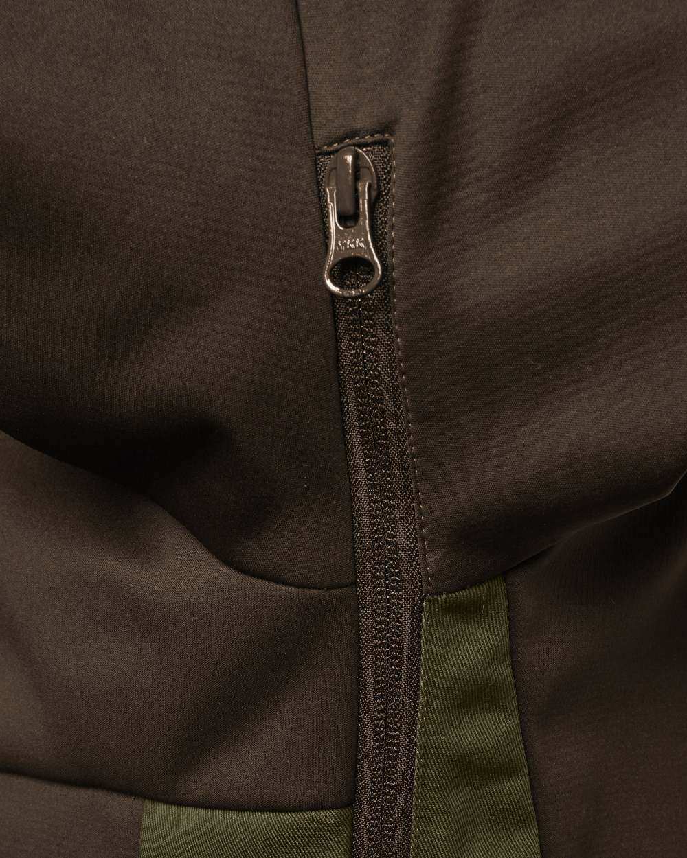 Forest Shade coloured Harehill Ridgegate Active Hybrid Jacket on white background