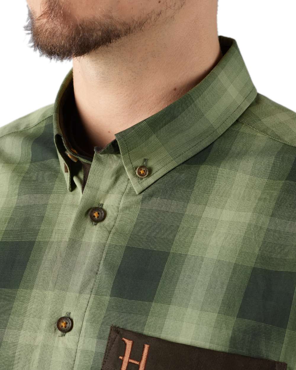Duffel Green Coloured Harkila Akkan Shirt on white background